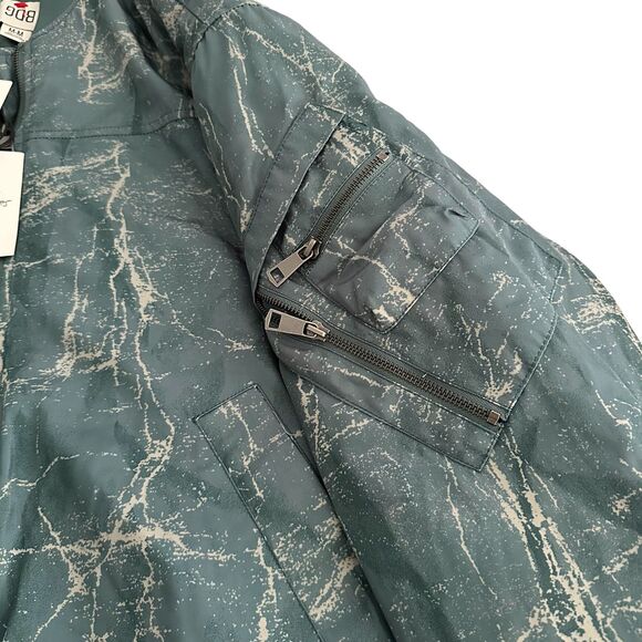 Urban Outfitters BDG Marcy Nylon Bomber Jacket Women's Size Medium Teal NEW - Picture 4 of 5